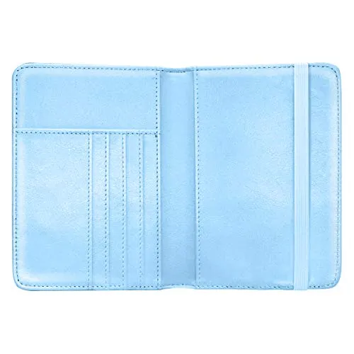 Passport Holder Cover,Traveling Passport Case Cute Passport Wallet for Women,Blue Marble