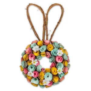Pastel Flower Rabbit Wreath