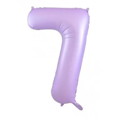 Pastel Lilac 86cm Number 7 Balloon