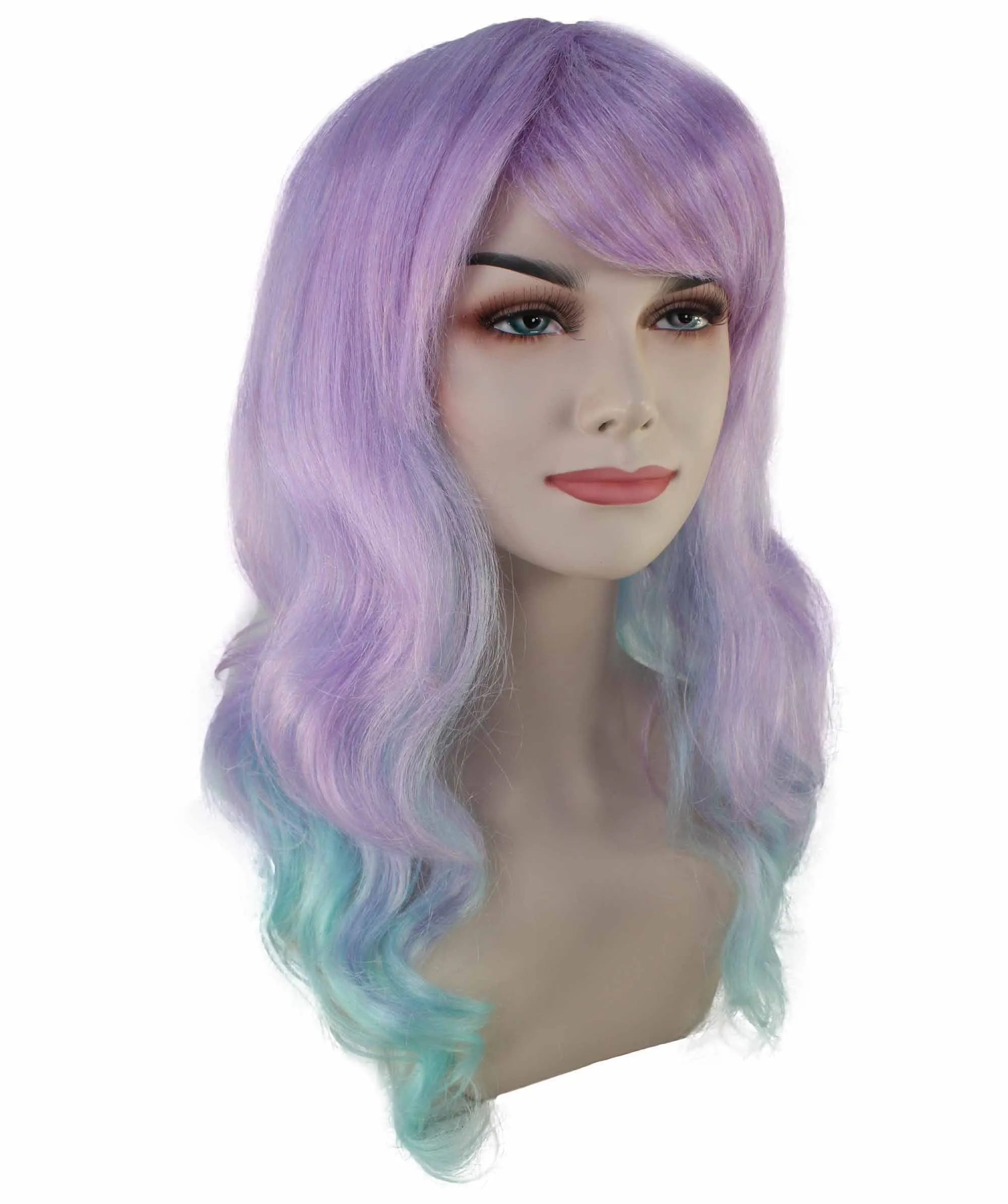 Pastel Ombre | Women's Multi Color Curly Shoulder Length Trendy Pastel Ombre Wig
