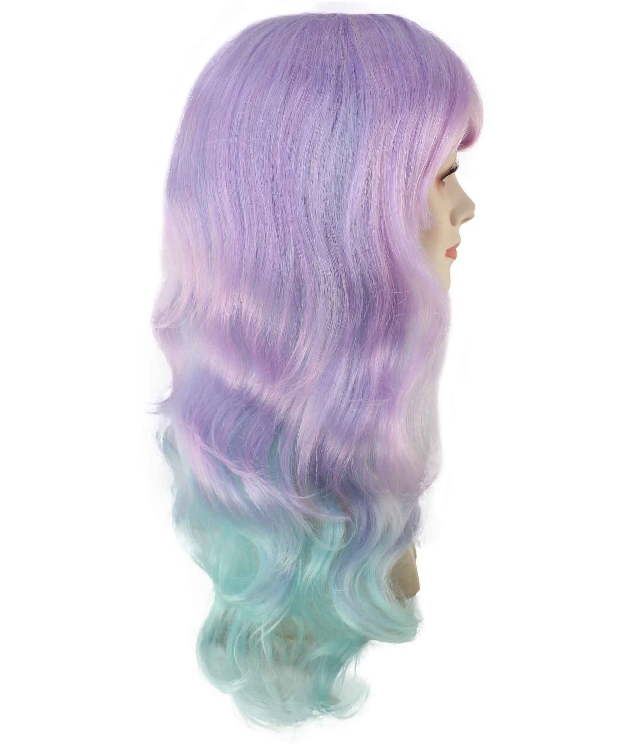 Pastel Ombre | Women's Multi Color Curly Shoulder Length Trendy Pastel Ombre Wig