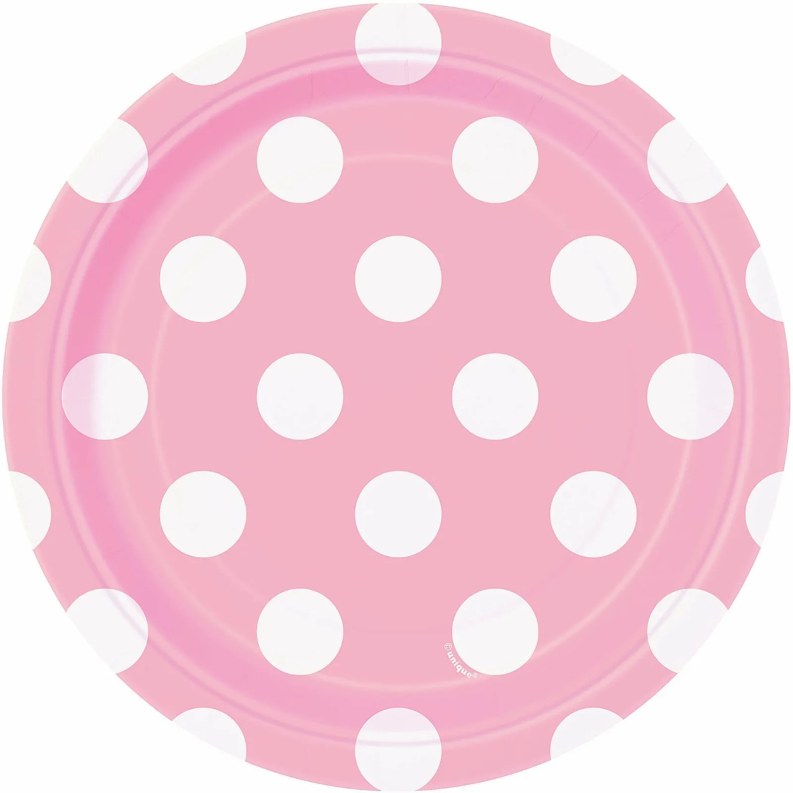 Pastel Pink Dots Plates 18cm 8pk
