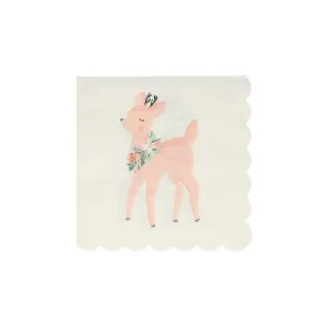 Pastel Reindeer Small Napkins (16 pack)