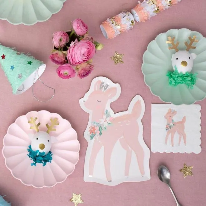 Pastel Reindeer Small Napkins (16 pack)