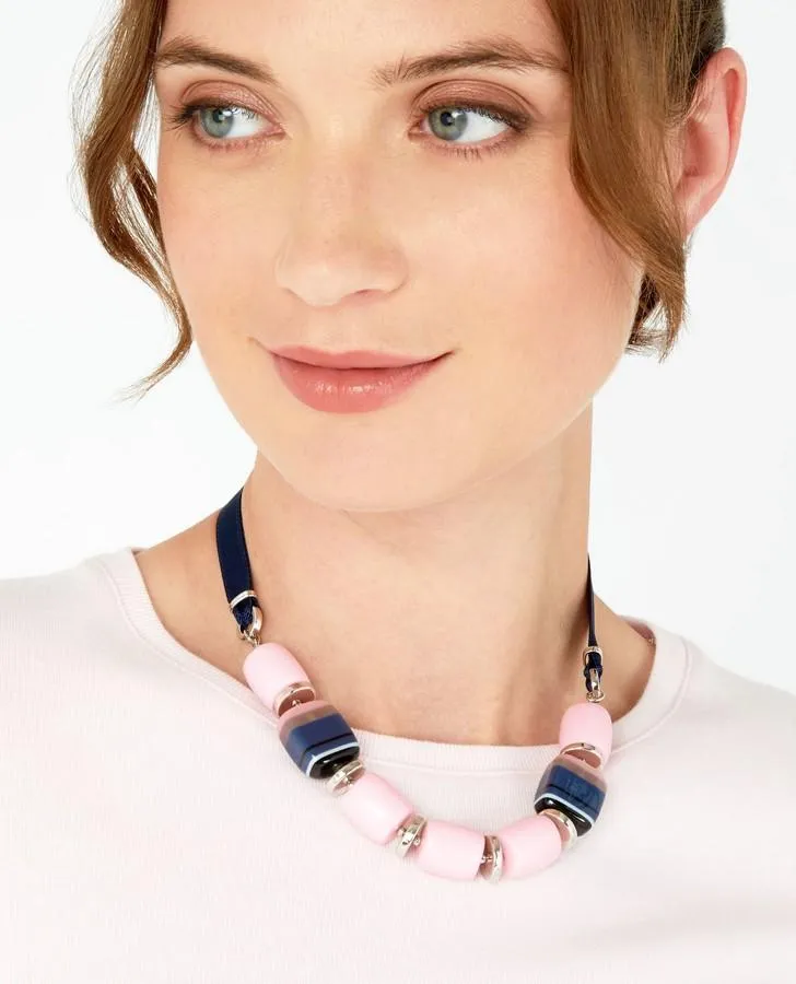 Pastel Stripe Bead Necklace