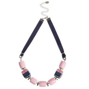 Pastel Stripe Bead Necklace