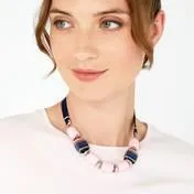 Pastel Stripe Bead Necklace