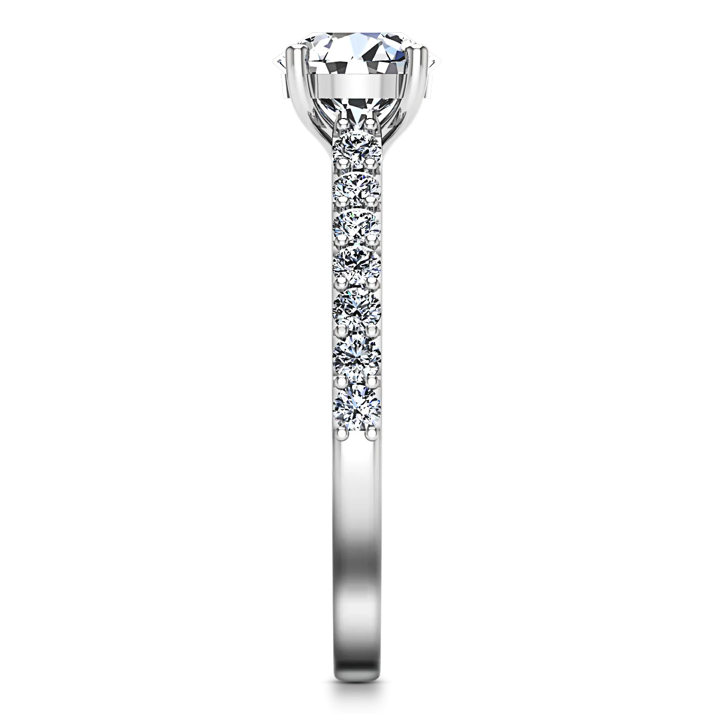 Pave Engagement Ring Harmoney 14K White Gold