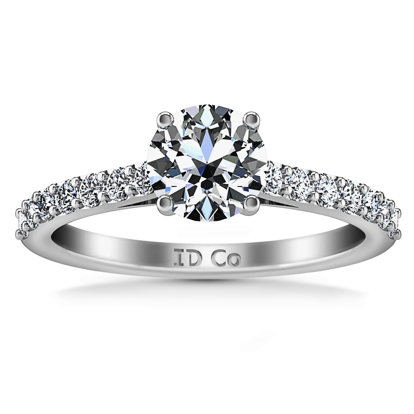 Pave Engagement Ring Harmoney 14K White Gold