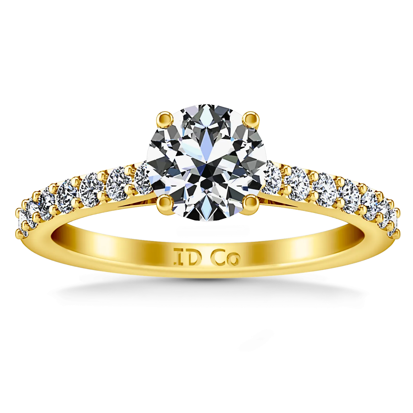 Pave Engagement Ring Harmoney 14K Yellow Gold