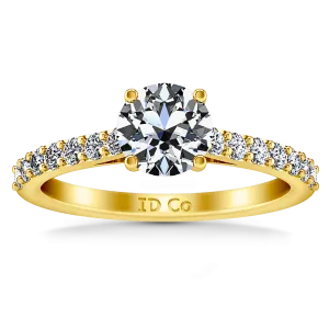 Pave Engagement Ring Harmoney 14K Yellow Gold
