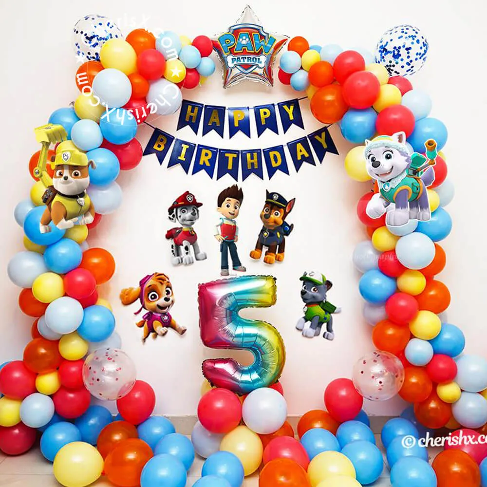 Paw Patrol Kids Birthday Decoration Items Pack of 264 Pcs