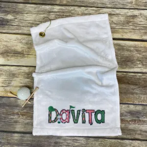 Personalized Ladies Golf Towel