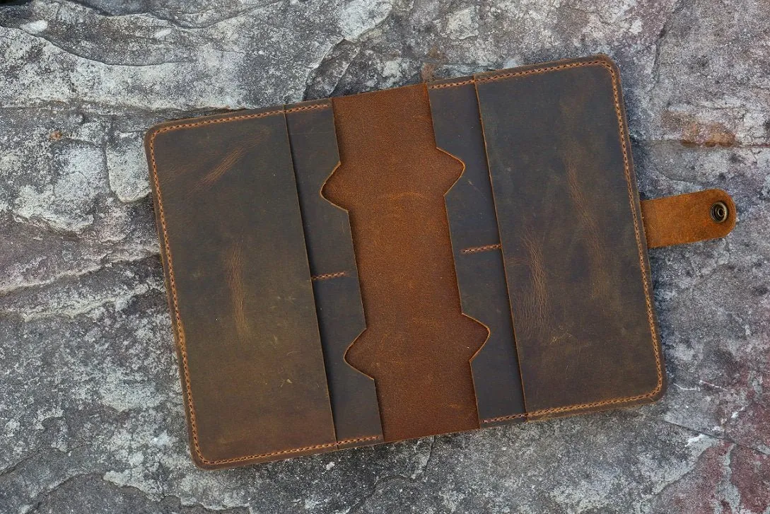 Personalized leather family 6 passport travel wallet cover case organizer