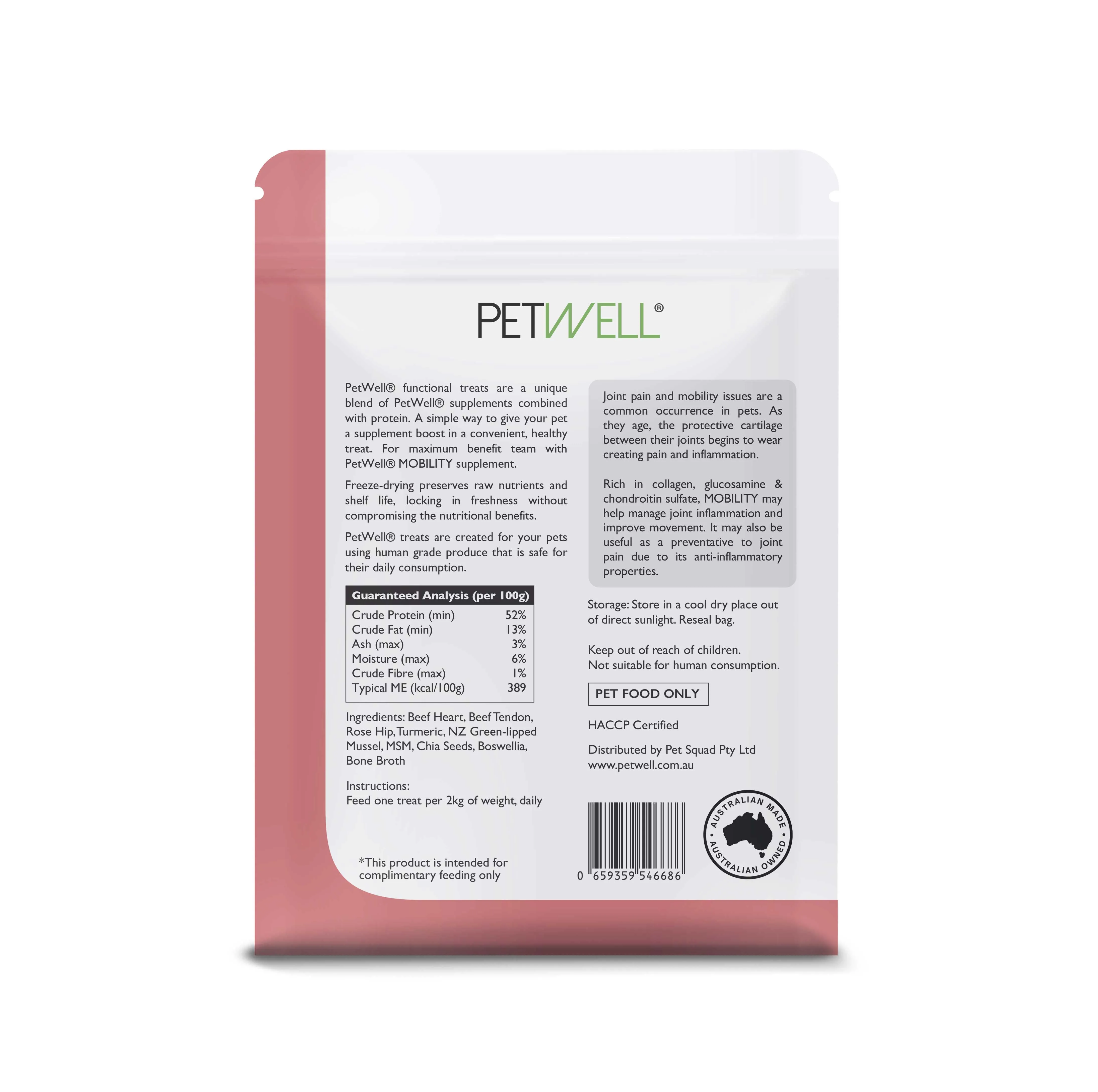 PetWell MOBILITY   BEEF Functional Treats