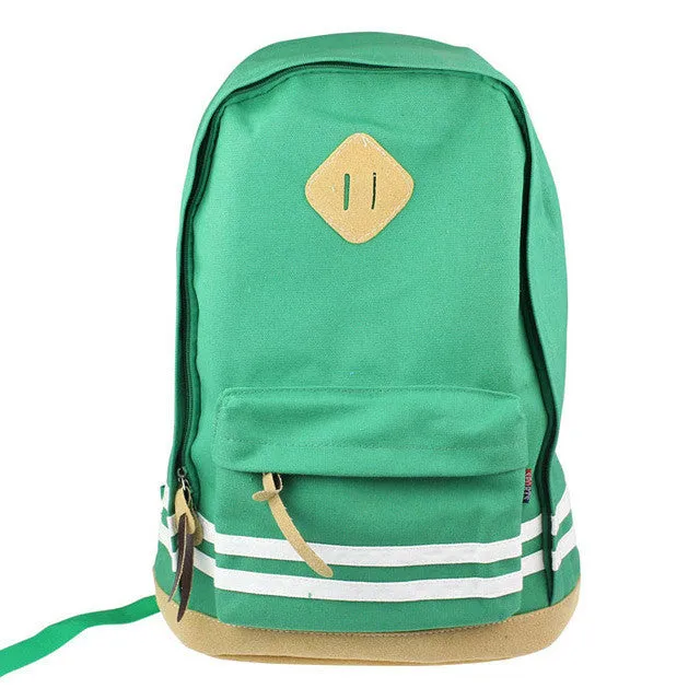 Pick Your Color: Full Size Canvas Backpack, Back to School, Campus Pack, School Bag
