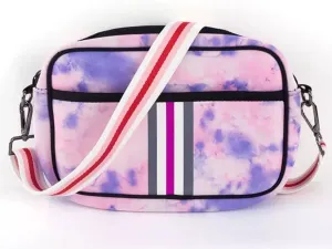 Pink & Purple Tiedye Neoprene Crossbody Bag