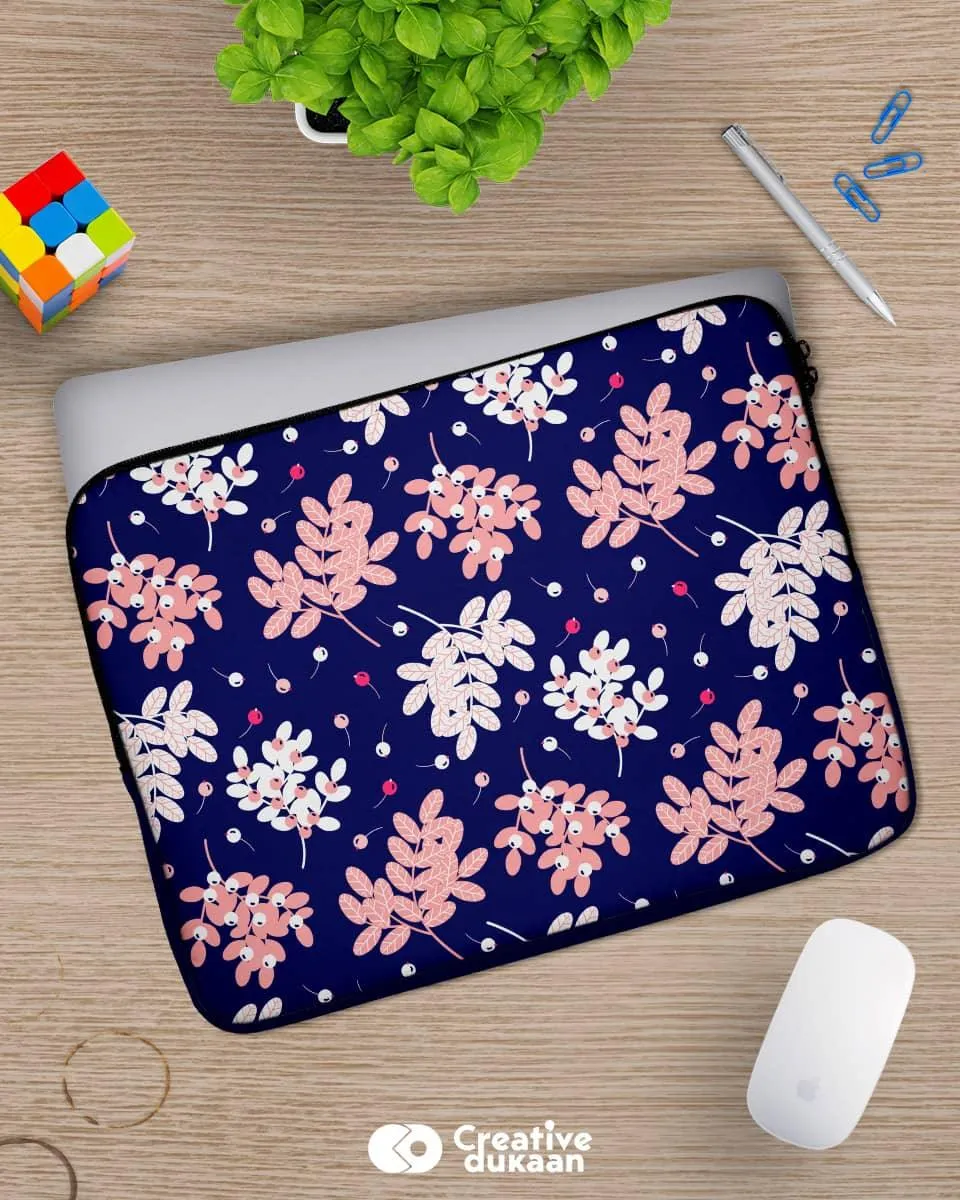 Pink Leafage beautiful laptop sleeve bag