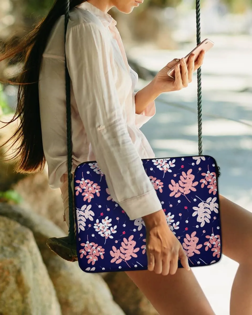 Pink Leafage beautiful laptop sleeve bag