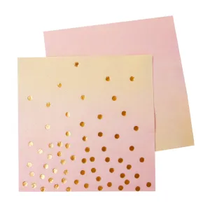 Pink   Peach Cocktail Napkins - Pack of 20