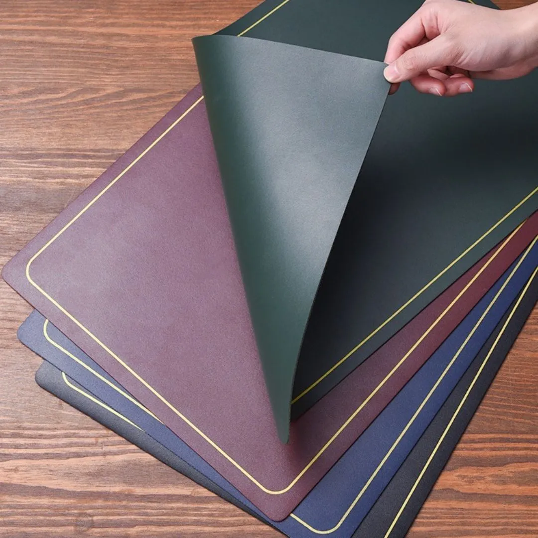 Plain PU Leather Rectangle Placemat