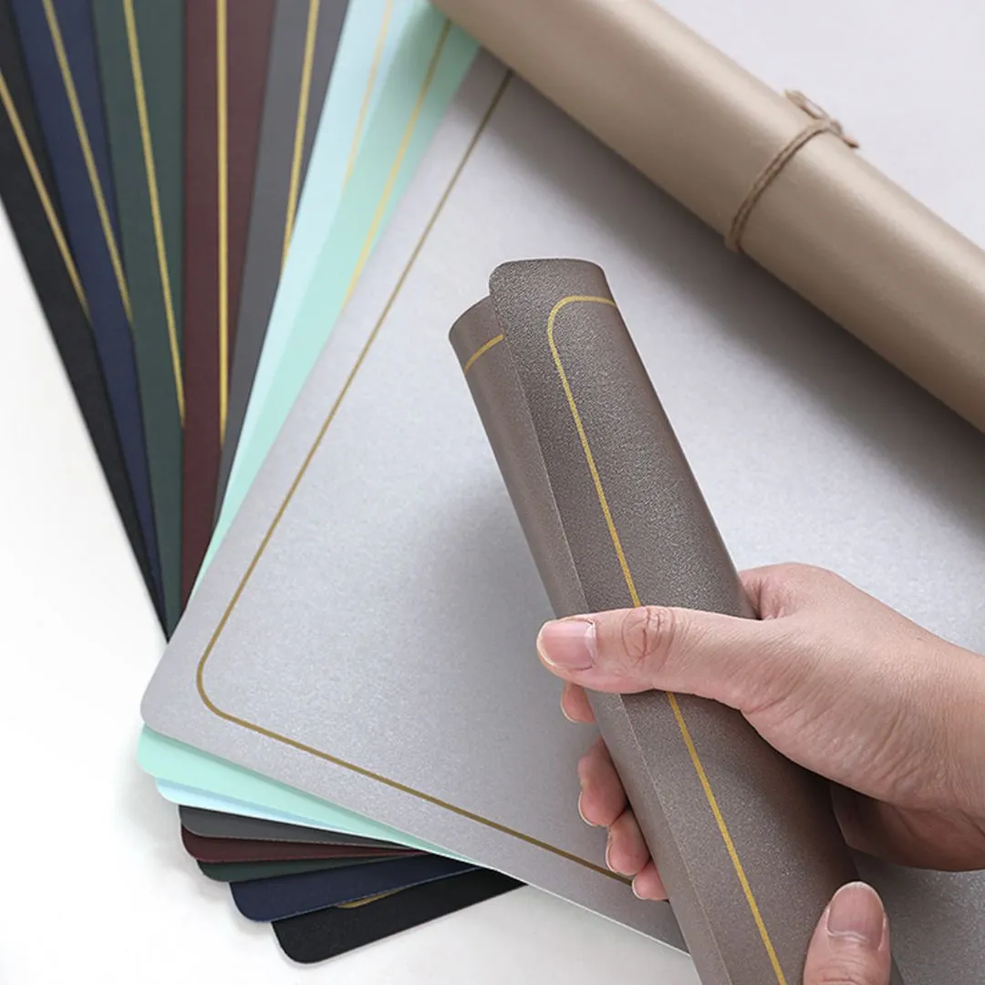 Plain PU Leather Rectangle Placemat