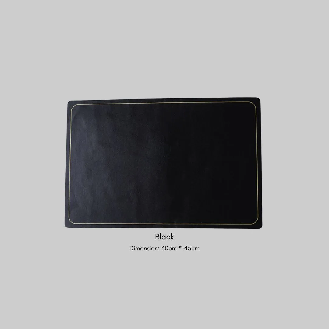 Plain PU Leather Rectangle Placemat