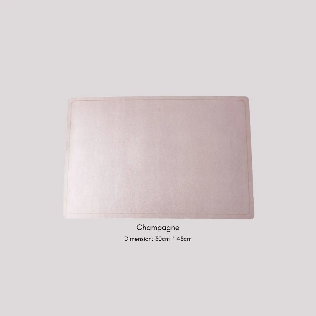 Plain PU Leather Rectangle Placemat