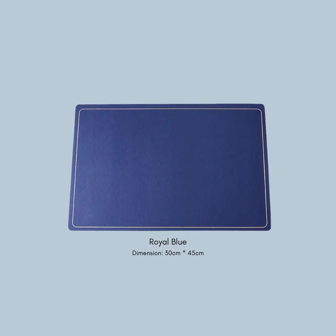 Plain PU Leather Rectangle Placemat