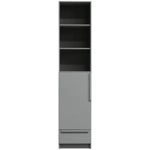 Pure Concrete Grey 1 Door Split Wardrobe