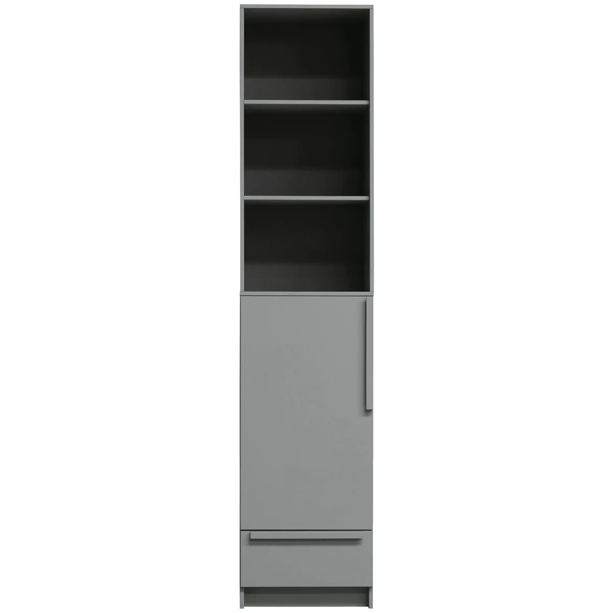 Pure Concrete Grey 1 Door Split Wardrobe