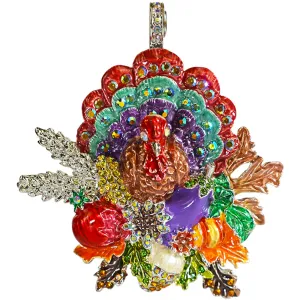 Queen Of The Harvest Turkey Magnetic Enhancer (Sterling Silvertone)