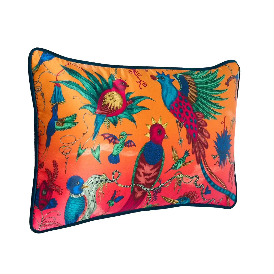 Quetzal Silk Bolster Cushion