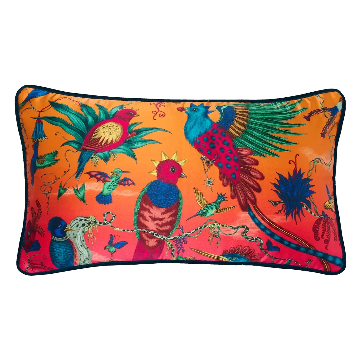 Quetzal Silk Bolster Cushion