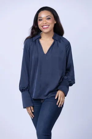Ramy Brook Lyla Top in Navy