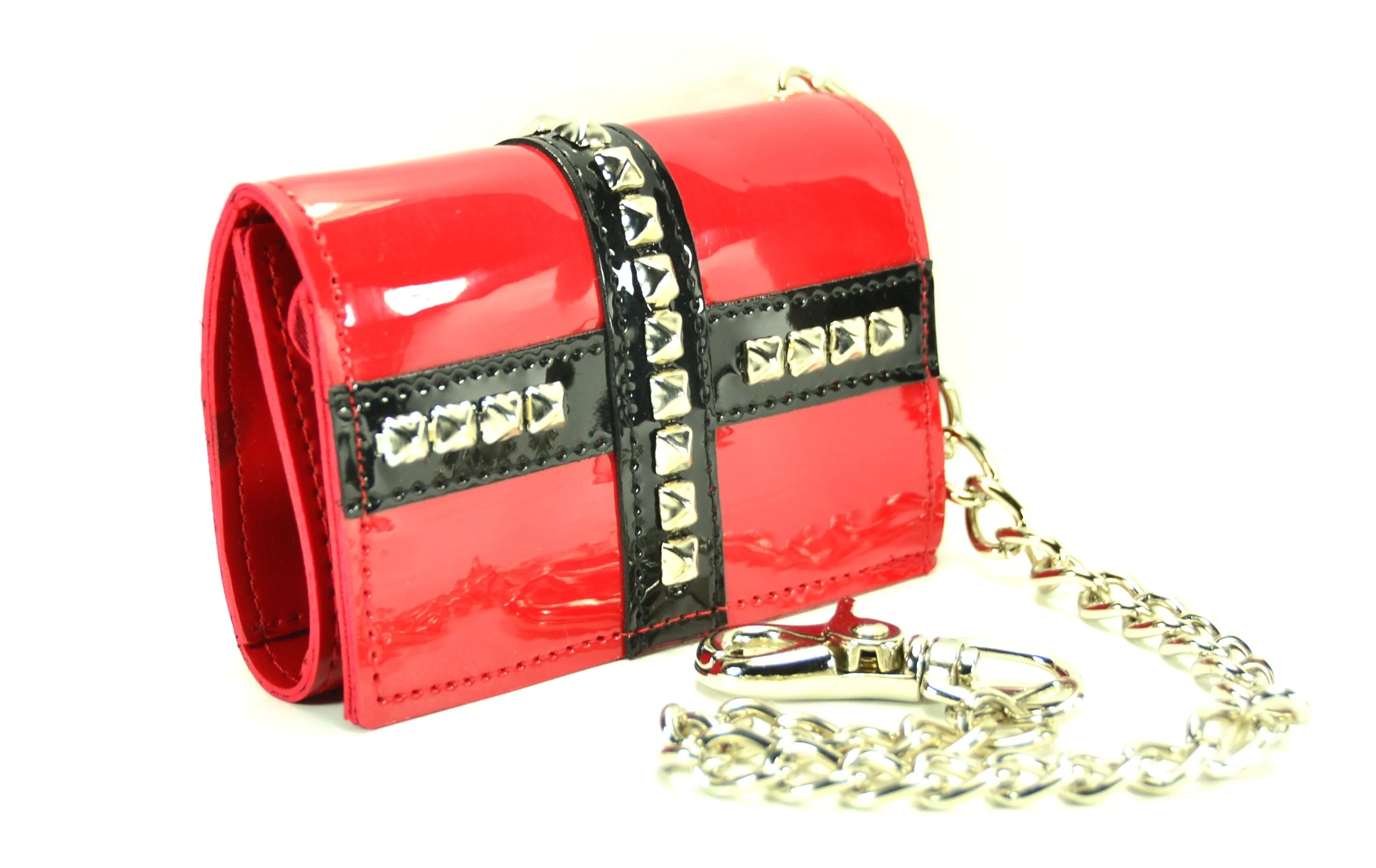 RedTrifold Wallet WithBlack Cross