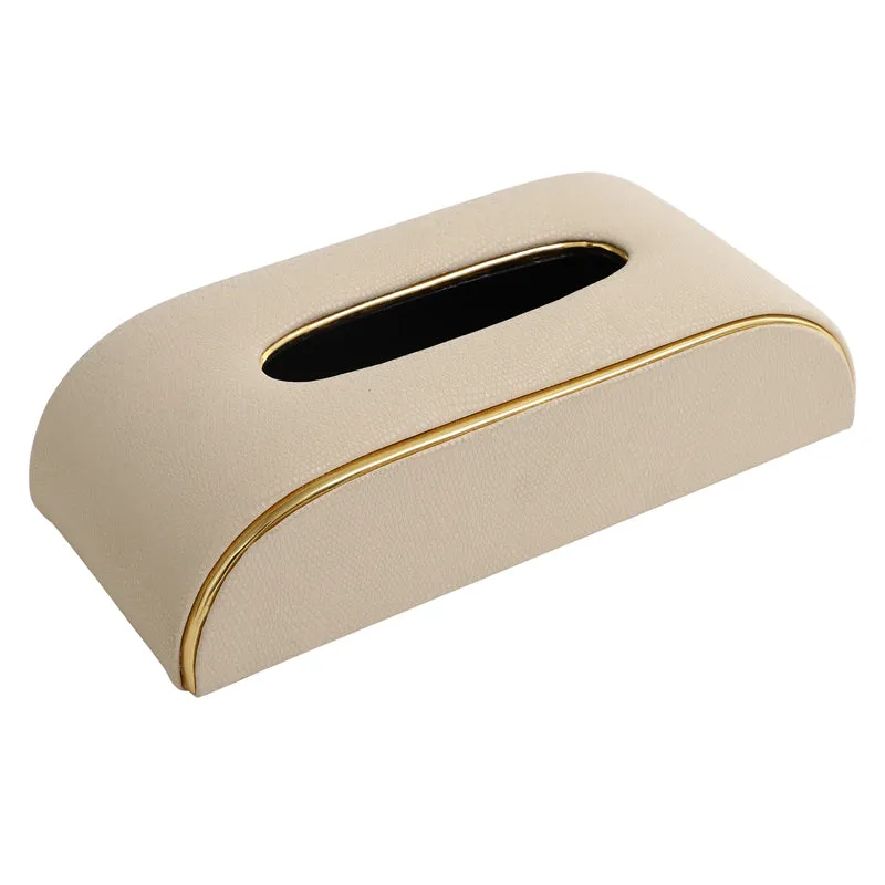 Relca Leather Tissue Box - Ivory