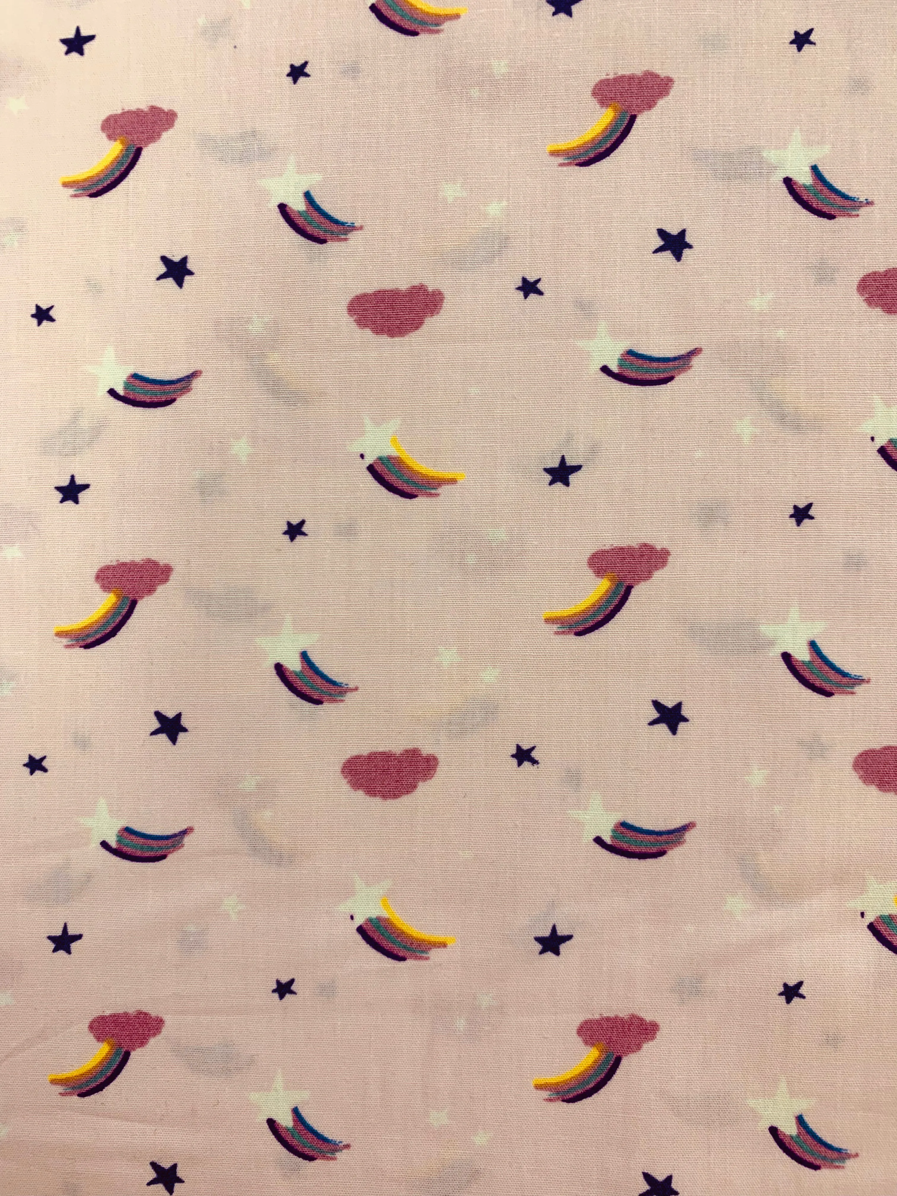 SALE - Shooting Stars Baby Pink Cotton Poplin