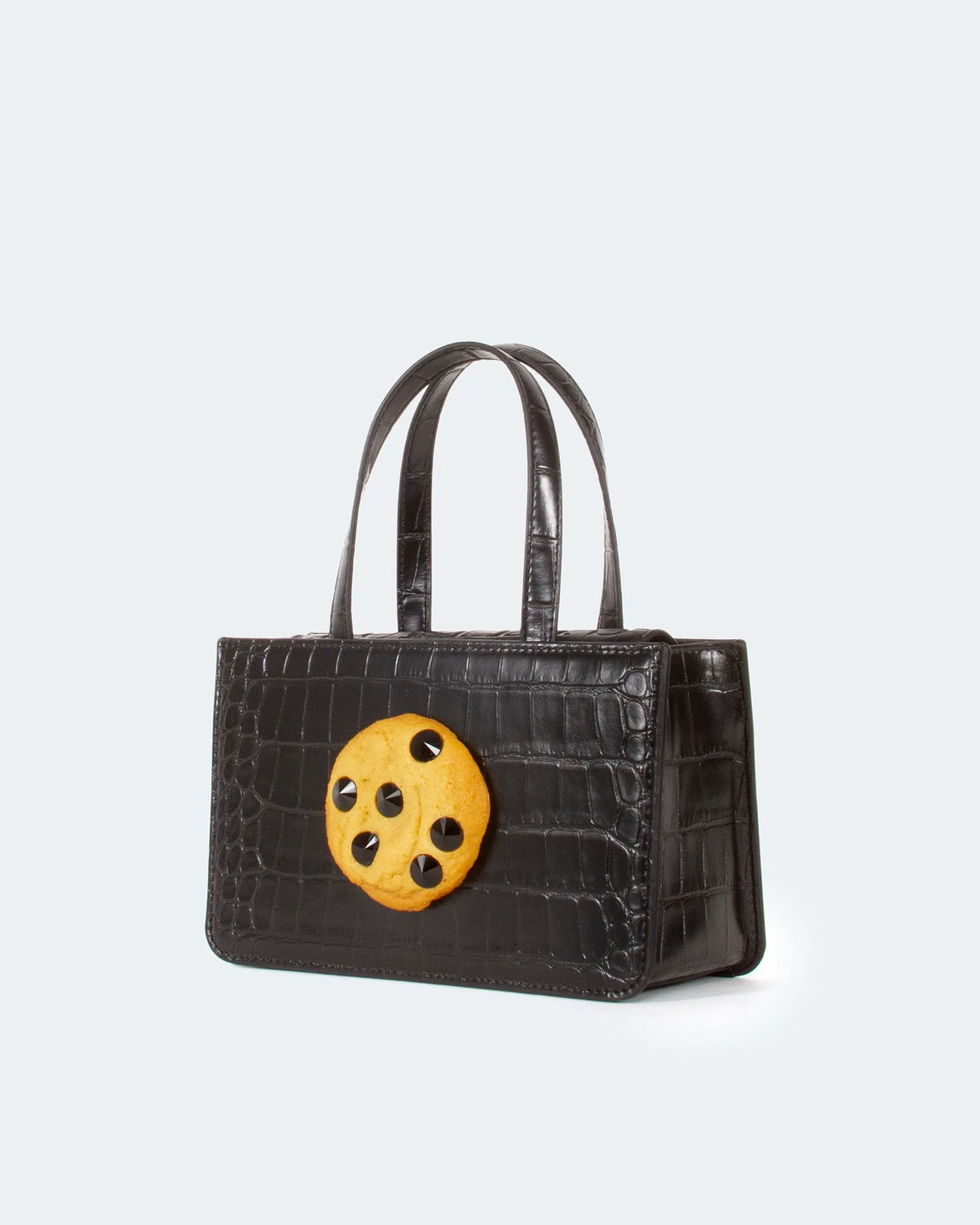SMALL FAUX CROC JEWEL COOKIE BAG