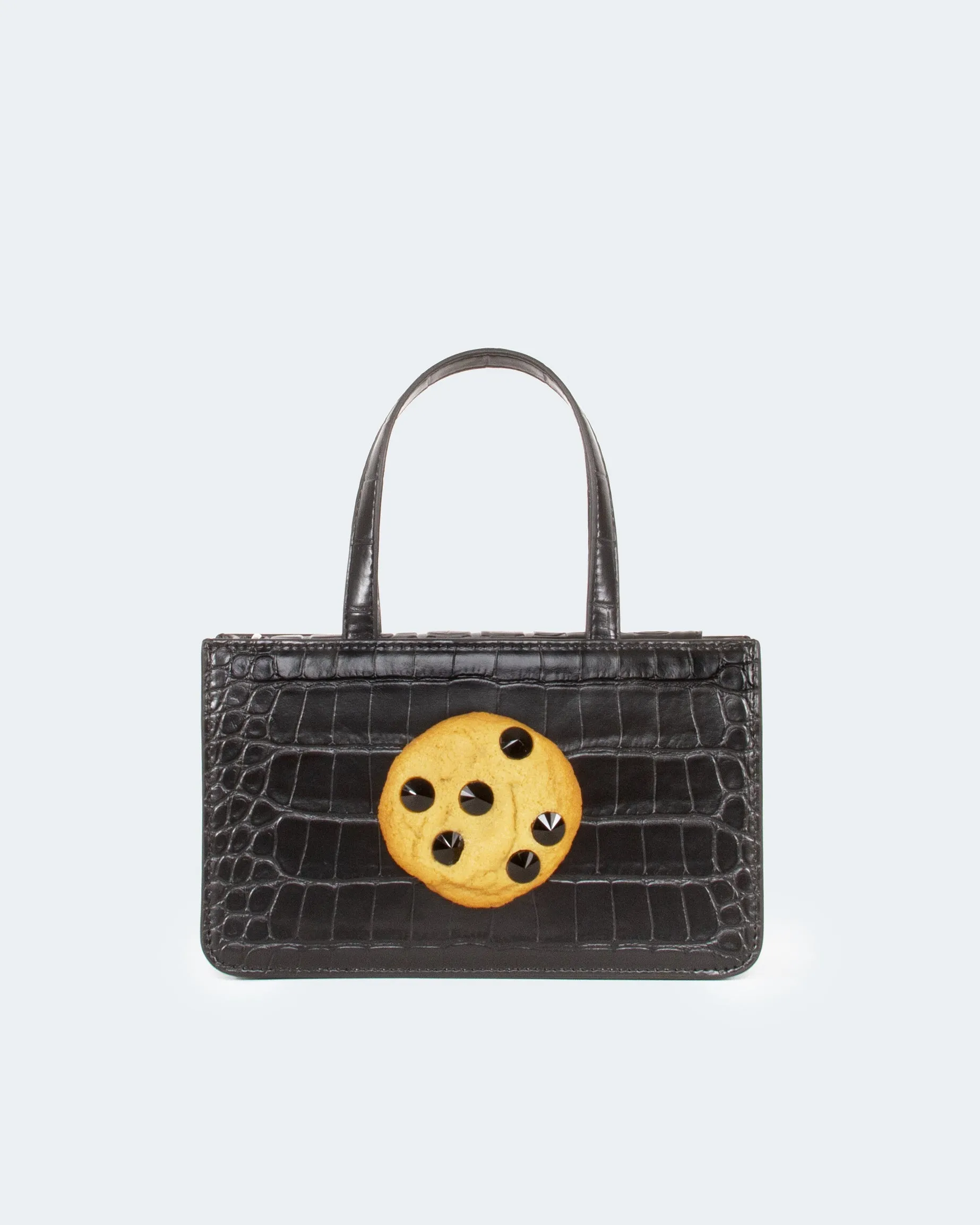 SMALL FAUX CROC JEWEL COOKIE BAG