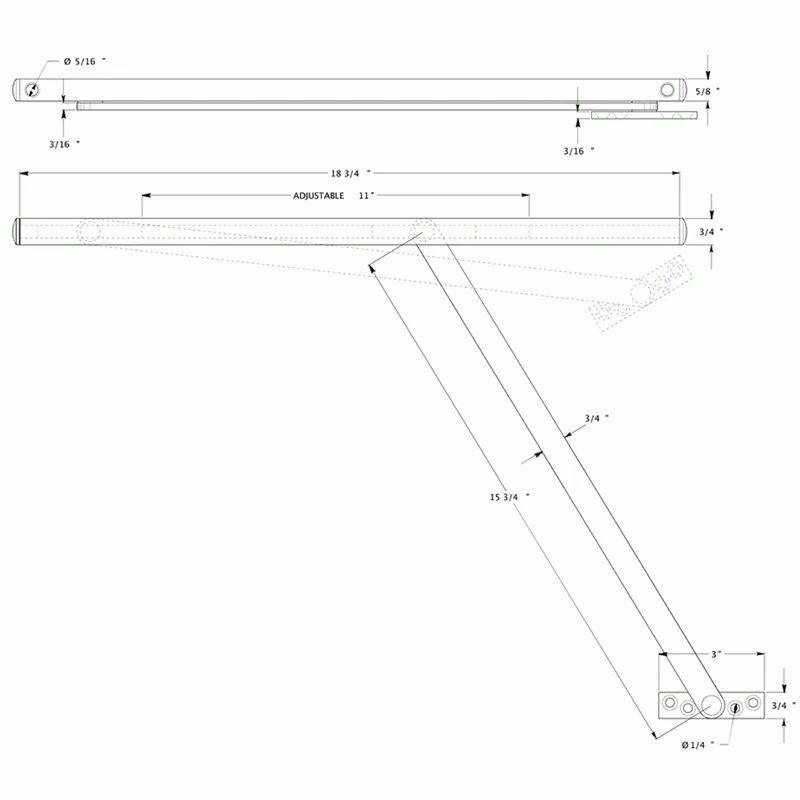 Solid Brass Overhead Door Holder (Polished Brass Finish)