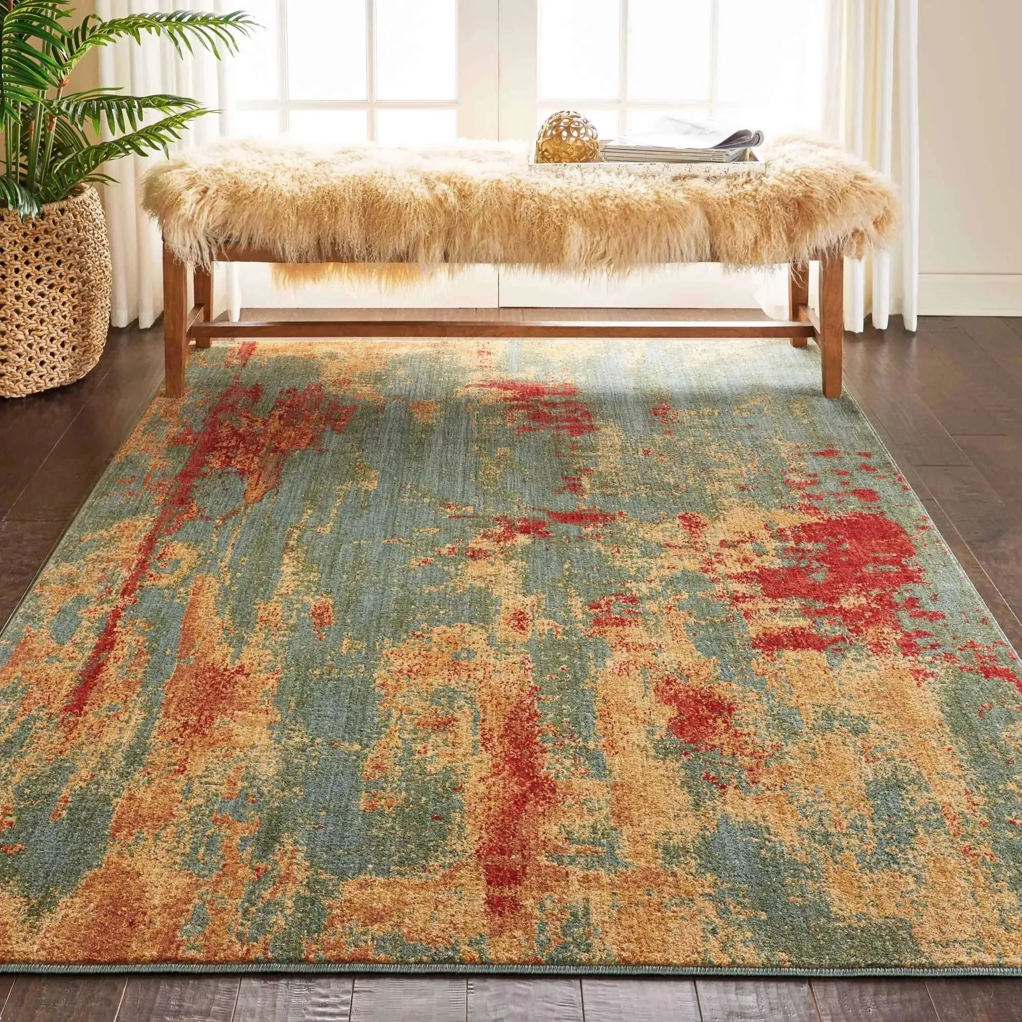 Somerset ST91 Teal/Multicolor Rug