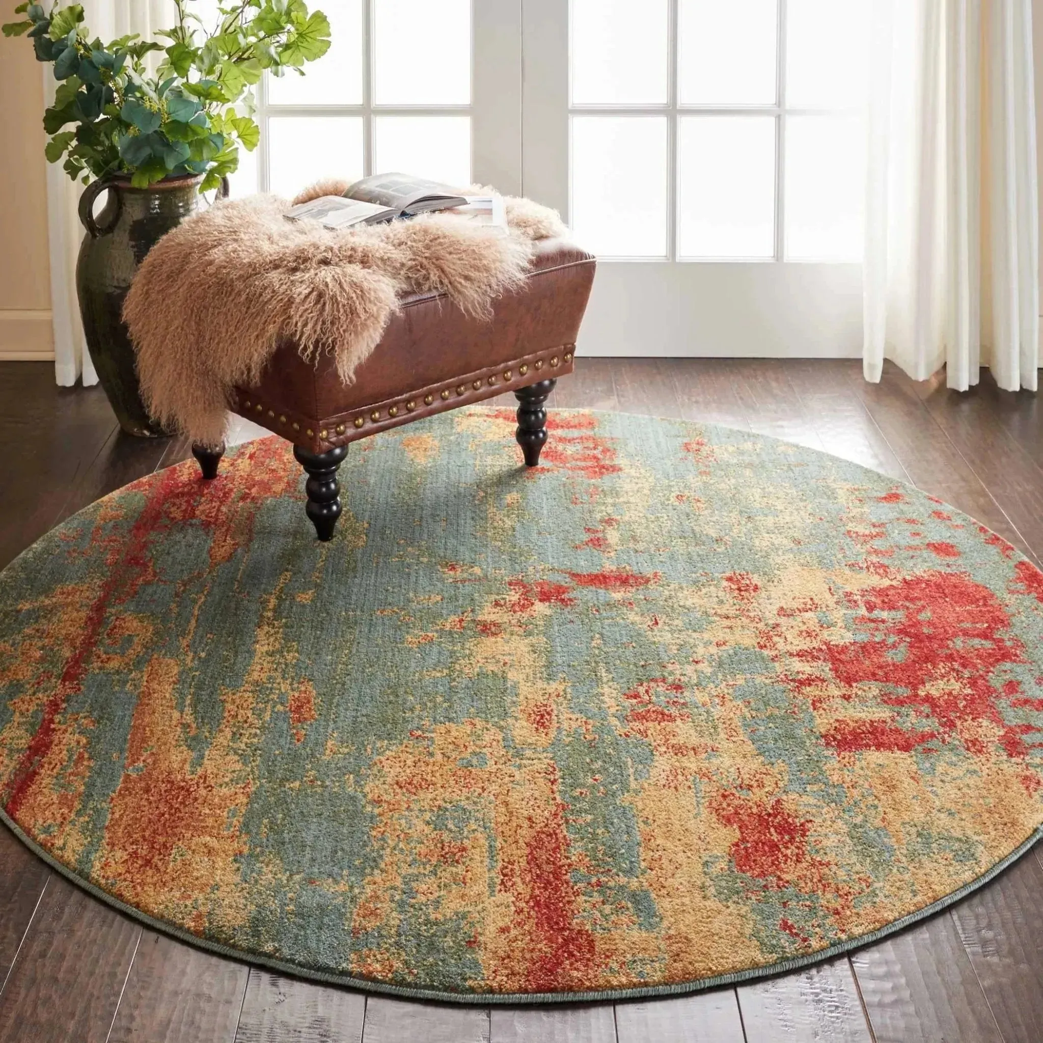 Somerset ST91 Teal/Multicolor Rug