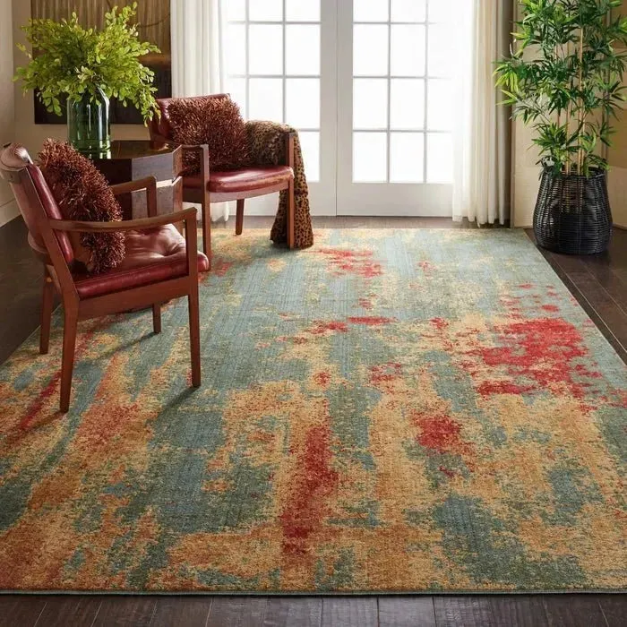 Somerset ST91 Teal/Multicolor Rug