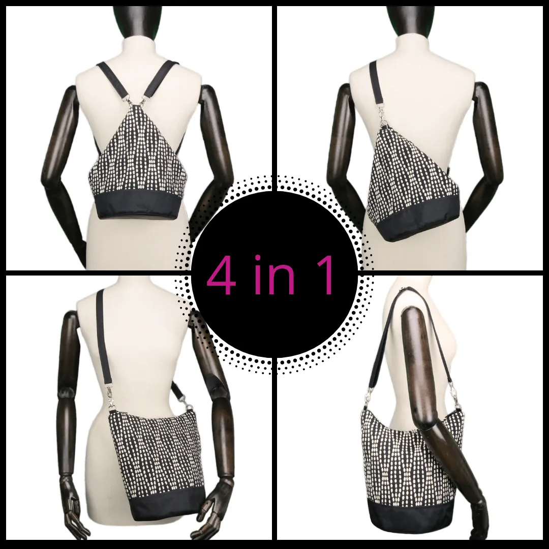 Star | Navy Nylon | Convertible Backpack Purse