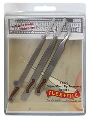 SUPER MICRO TIP TWEEZER SET (3/PK)