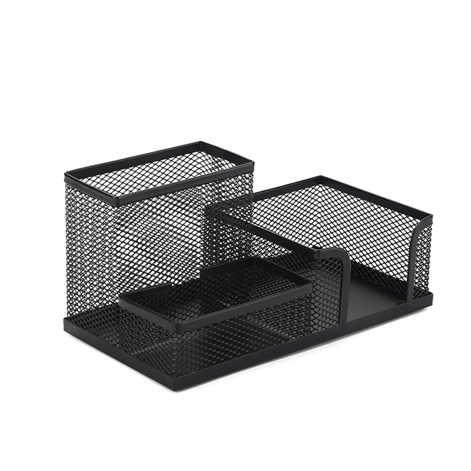 Teissuly Clearance Pen Holder for Desk Mesh Metal Pencil Holders Pen Cup Marker Holder Desk Caddy with Sticky Notes Holder Pen Organizer for Office Supplies Workspace School Home Black