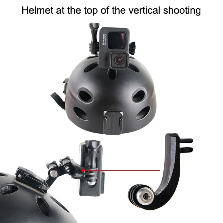 TELESIN Center Vertical Bend Arm Sports Camera Accessories For GoPro HERO11 Black / HERO9 Black / DJI Osmo Action 3