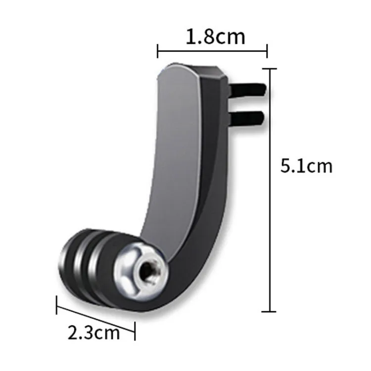 TELESIN Center Vertical Bend Arm Sports Camera Accessories For GoPro HERO11 Black / HERO9 Black / DJI Osmo Action 3