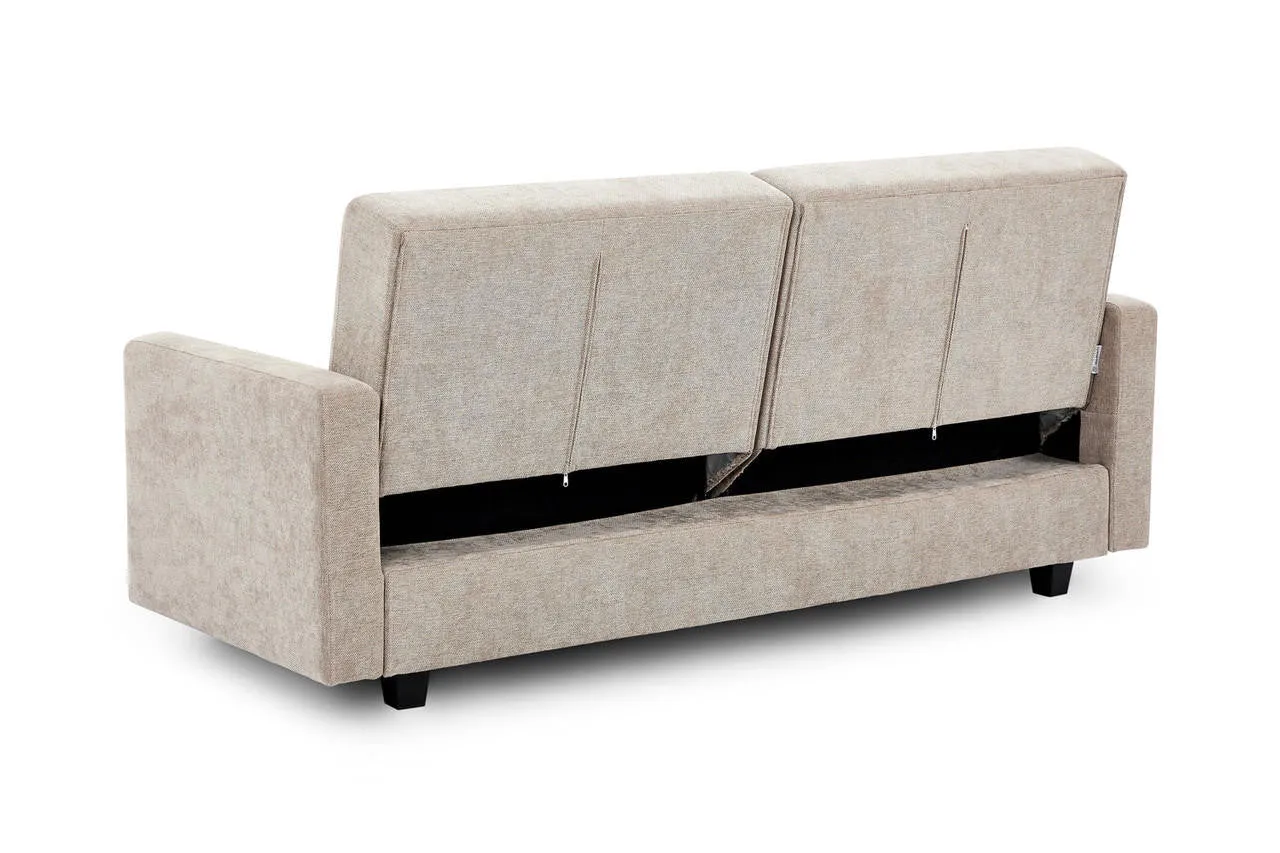 Teme Sofabed - Beige 3 Seater - 194 CM
